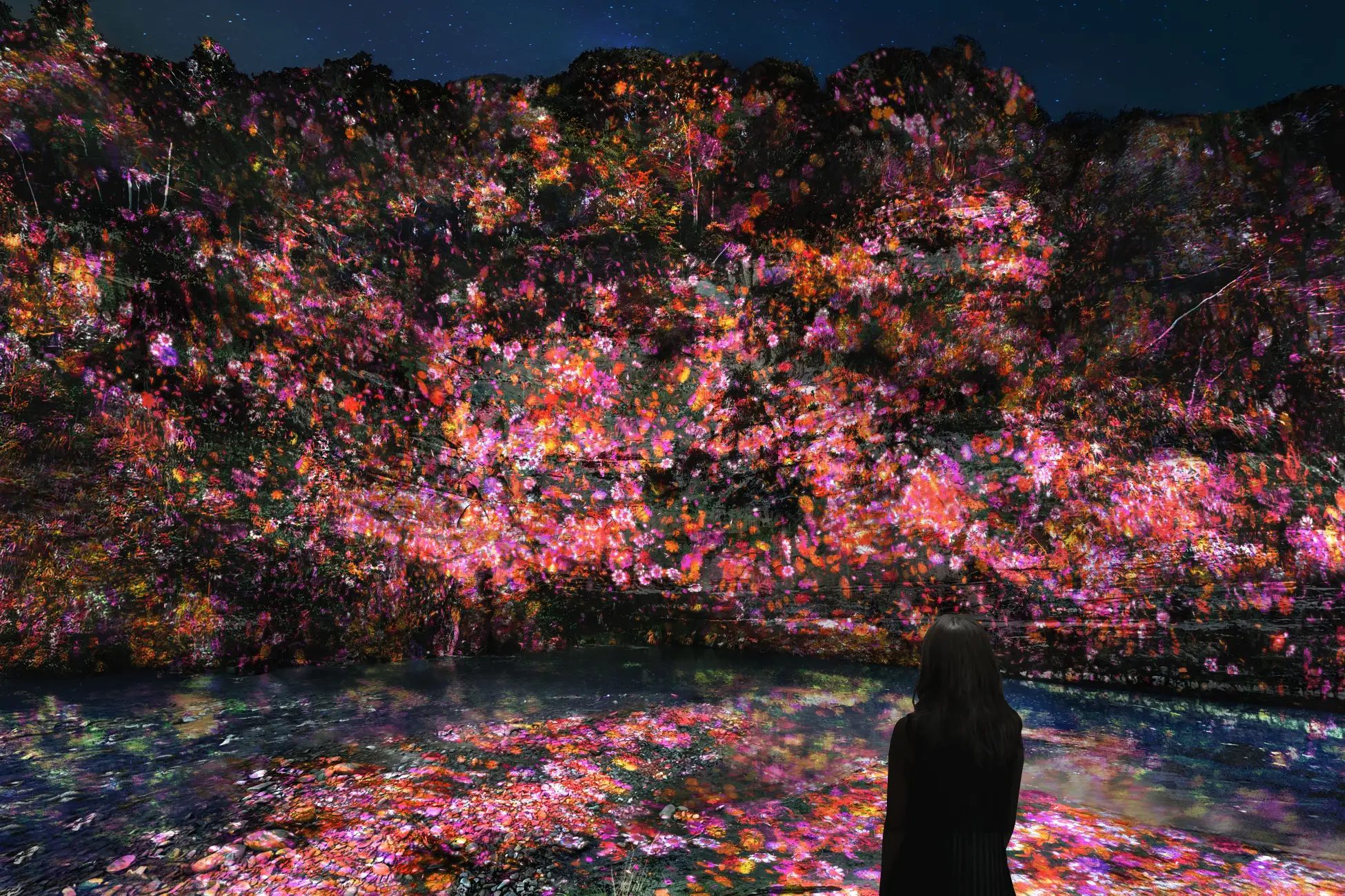自然が作り上げた夜の渓谷美が心に沁みる! 世界的アートを体感できる『チームラボ 養老渓谷』が4月17日(金)から開催!!